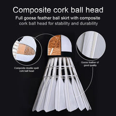 Timing king Badminton Feather Shuttlecock Gold Series For Practice & Tournaments | White , Pack Of 10
