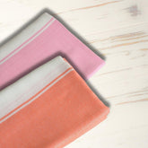 Aero Weav Ultra Lightweight Bamboo Bath Towel 200gsm | Compact, Portable & Less Than Skin-Friendly & Eco-Friendly Travel Towel (Baby Pink & Wannabe Orange)- Pack Of 2