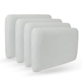 Cervical Memory Foam Pillow, White Pillow For Neck & Shoulder Pain, Standard Size - 23 X 13 X 4 Inch | Pillow For Back, Stomach, Side Sleepers, Washable Cover | Orthopedic Pillow - Pack Of 4