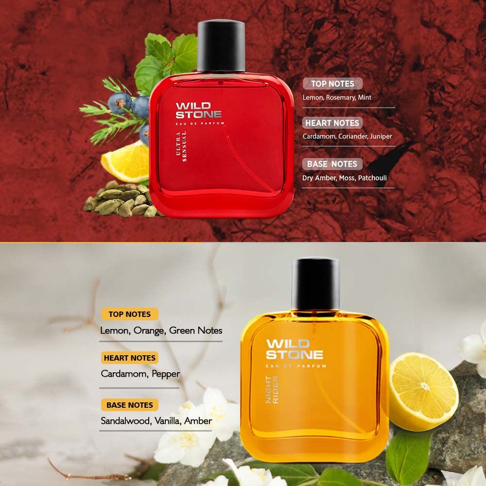 Wild Stone Night Rider & Ultra Sensual Long Lasting Eau De Perfume For Men 60ml 2.0 Fl.oz. | Best Gift Set For Raksha Bandhan Wild Stone Night Rider & Ultra Sensual Long Lasting Eau De Perfume For Men 60ml 2.0 Fl.oz. | Best Gift Set For Raksha Bandhan