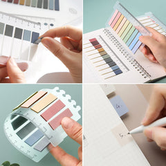 Sticky Index Tabs, Repositionable Book Flags Strip, Transparent Sticky Notes Tabs - 3 Packs