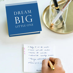 Notepad For Daily Notes & Ideas, Stylish "Dream Big Little One" Memo Pad, 200 Pages