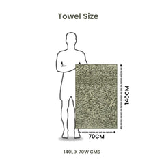 Akiko Home 100% Cotton Essential Series Bath Towel 400 Gsm | Soft, Absorbent, Quick Dry & Durable, Large Size Towel (Green)