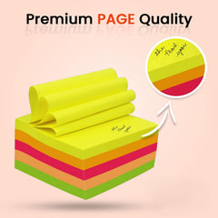 400 Sheets Memo Pad Note N Times Post Note Paper Free Stickers Sticky Note Stationary - Multicolor