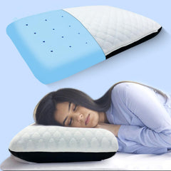 Cooling Gel Memory Foam Pillow For Spondylitis Neck & Shoulder Pain Relief, White, Size - Standard | Cervical Pillows For Sleeping, Designed For Orthopedic & Ergonomic Support