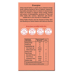 Pukka Ashwagandha & Tulsi Tea For Active Energy - 25 Infusion Tea Bags | Enhances Metabolism, Contains Antioxidants - Caffeine Free