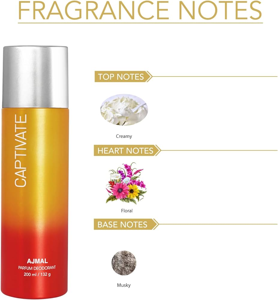 Ajmal Ascend Eau De Parfum 50ml 1.6 Fl.oz. For Unisex & Captivate Deodrant 200ml 6.7 Fl.oz. For Unisex | Combo Of 2 Ajmal Ascend Eau De Parfum 50ml 1.6 Fl.oz. For Unisex & Captivate Deodrant 200ml 6.7 Fl.oz. For Unisex | Combo Of 2