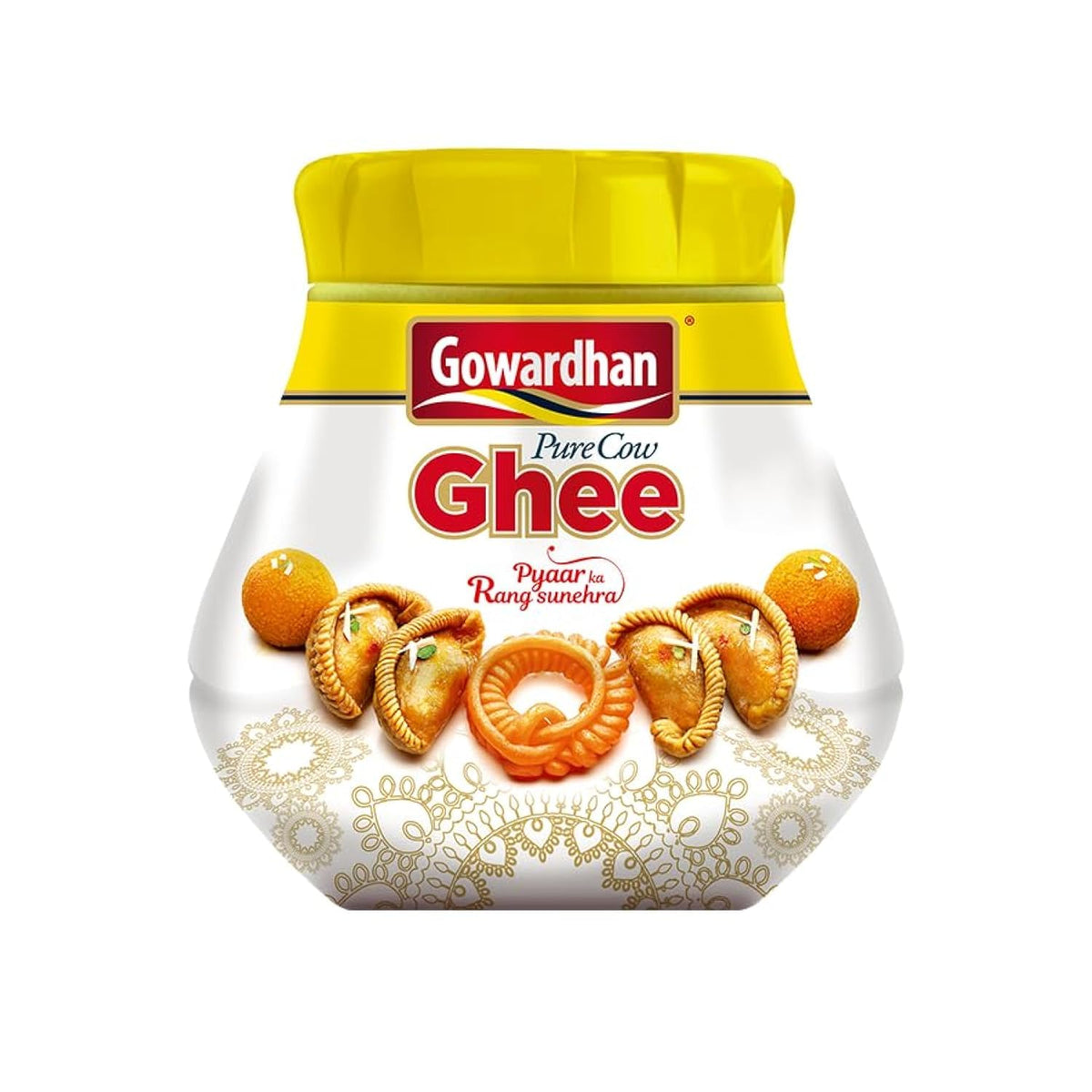 100% Pure Cow Ghee By Gowardhan | Rich In Nutrients Flavor Healthy Desi Ghee Perfect For Sweets | (1 Litr) 33.8 Ounce | Jar Pack
