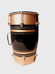 Musical Instrument Baby Dholak Drum Nuts & Bolt - Brown | Perfectly Symmetric Round Dholak - Dholak For Festival, Wedding, Satsang | Very Easy To Tune