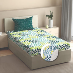 Cotton Elastic Fitted Single Bedsheet With 1 Pillow Cover | 72 X 30 Inches, Multicolor - Breathable & Durable, Soft & Perfect For All Seasons