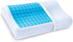 Contour Cool Gel Memory Foam Cervical Pillow, Neck Support Pillow, Sky-Blue | Ergonomic Cervical Pillow For Spondylitis Neck & Shoulder Pain | Orthopedic Memory Foam Pillow For Sleeping