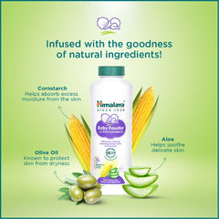 Himalaya Baby Powder With Pure Cornstarch, Refreshes, Soothes, Keeps Baby's Skin Soft & Dry | 200gm