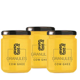 Organic Cow Ghee By Granules | Healthy & Flavorful Nutrients Pure Cow Desi Ghee Good For Promotes Brain Health | 1.5 Litre (500ml * 3) 50.7 Ounce | Jar Pack