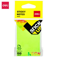 Neon Multicolor Sticky Notes | 3"x2" Self Adhesive Notes, 100 Sheets Each (Pack Of 6)