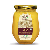 Natural A2 Desi Cow Ghee By Natureland Organics | Delicious & Nutritious Healthy Desi Cow Ghee Good For Enhances Brain Function | (350ml) 11.8 Ounce | Jar Pack