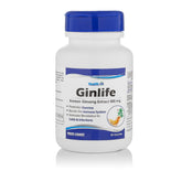 Healthvit Ginlife Korean Ginseng Extract 500mg, Improves Concentration & Cognitive Activities | 60 Capsules 100gm 0.2lbs