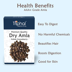 Triphal Dry Amla Whole (Sabut) 100% Natural, Edible Grade, Rich In Vitamin C, Known For Its Immune - Boosting & Skin - Rejuvenating Properties | 200gm 0.4lbs