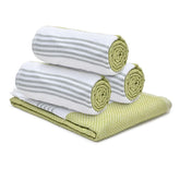 The Better Home Cotton Large Size Bath Towel 1200 Gsm | Soft Towel For Men Women Anti-Odour High Absorbency Quick Dry Towel (Green) - 4 Pcs