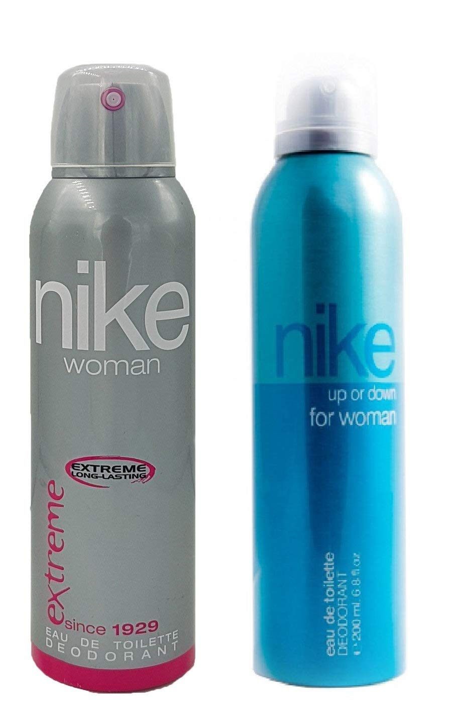 Nike Extreme & Up Or Down Eau De Toilette Long Lasting Deodorant Body Spray 400ml 13.5 Fl.oz. Pack Of 2 | Perfect Gift For Girlfriend Nike Extreme & Up Or Down Eau De Toilette Long Lasting Deodorant Body Spray 400ml 13.5 Fl.oz. Pack Of 2 | Perfect Gift For Girlfriend