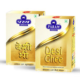 100% Pure Desi Ghee By Param Premium | Naturally Desi Ghee With Rich Aroma For Better Digestion & Immunity Good For Improves Hair Health | 2 Litre (1 Litr * 2) 67.6 Ounce | Box Pack
