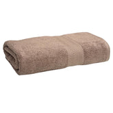 Stamio Cotton Bath Towel 600 Gsm | Two Ply Combed, Extra Soft & Absorbent Large Full Size Towels For Bathing, Home, Sports, Salon, Hotel Use (Brown)