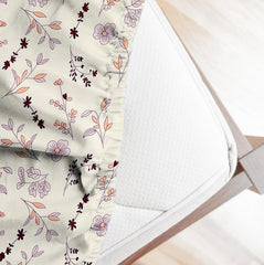 Elastic Fitted Bedsheets With 2 Pillow Covers - Size-78 X72+10 Inches, Off White | King Size Bed With All Around Elastic 220 TC Super Soft