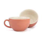 Large Ceramic Coffee Cup Set Of 2 - Pink, 350ml Each | Cappuccino Cup With Glossy Finish - Large Ceramic Coffee Cup | Premium Stoneware Coffee Cup - Microwave Safe, XL Cuppa