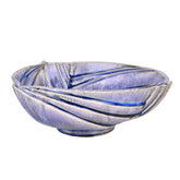 Studio Pottery Ceramic Extra Large Serving Bowl With Cut Design - Blue, 25 Cm, 1700ml | Snack Serving Bowl - Pasta Serving Bowl