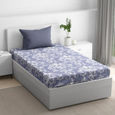 Cotton Elastic Fitted Single Bedsheet With 1 Pillow Cover | 72 X 36 Inches, Dark Grey - Breathable & Durable, Soft & Perfect For All Seasons
