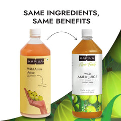 Kapiva Wild Amla Juice Suitable For Healthy Hair & Skin Detox, Juice For Weight Loss, Natural Source Of Vitamin C Organic & Natural Juice Made With Cold Pressed | 1 Litre 2.2lbs