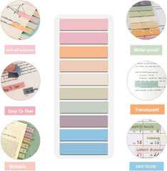 Sticky Note, Colored Writable & Repositionable Book Flags Tabs Strip Index Tabs - No 5