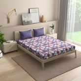 1 Double Bedsheet With 2 Matching Pillow Covers 72 X 48 Inches, Multicolor | 200 Thread Count Durable & Long Lasting | All Around Elastic Fitted Sheet