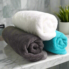 Heelium Bamboo Hand Towel 600 Gsm | Ultra Absorbent & Anti-Bacterial 3x Softer Than Cotton Towels (Grey, Teal & White)- Pack Of 3