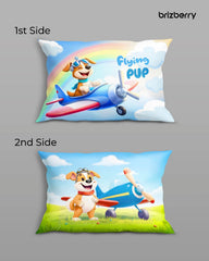 Kids Pillow Cushion With Super Soft Fabric, Animal & Cartoon Prints - 12x18 Inches | Dual Sided Design, Durable & Easy Care | Large & Versatile, Multi-Purpose, Made In India - Design 28