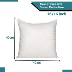 Soft Microfiber Sofa Cushions, Decorative Sofa Pillows For Car & Couch, Plain White - 16 X 16 Inch | Perfectly Plush & Cozy Cushion For Relaxation & Back Support, Soft Pillow - Pack Of 6