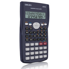 Deli Wd82dms Scientific Calculator With | 3 Years Warranty | 240 Functions And 2 Line Led Display | Ans Function, Fractional Arithmetic Function - Navy |