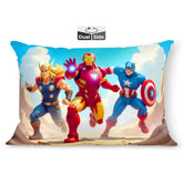Kids Pillow Cushion With Super Soft Fabric, Animal & Cartoon Prints - 12x18 Inches | Dual Sided Design, Durable & Easy Care | Large & Versatile, Multi-Purpose, Made In India - Design 32