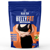 Blue Tea Belly Fat Herbal Tea - 30 Pyramid Tea Bags, Zip Lock Pack | Helps With Belly Fat & Bloating, Manage Weight - Caffeine Free, Sugar Free, Gluten Free