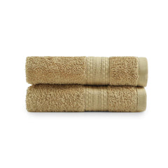 Livspace Paleto Collection Hand Towel 400 Gsm | 100% Cotton, Solid Dyed, Hand Towel Super Soft Absorbent (Beige) Set Of 2