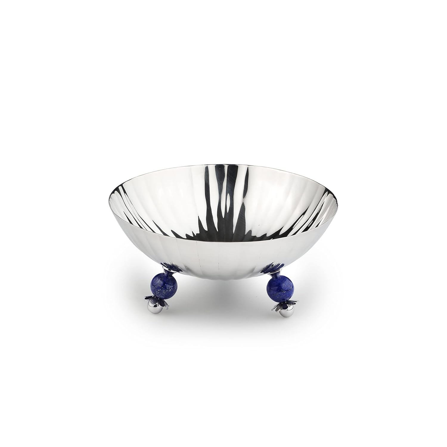 Silver Stainless Steel Serving Bowl With Legs - Medium, Poppy Series | Multipurpose Serving Bowl - Premium Gift Collection | Serve Ware & Tableware Silver Stainless Steel Serving Bowl With Legs - Medium, Poppy Series | Multipurpose Serving Bowl - Premium Gift Collection | Serve Ware & Tableware