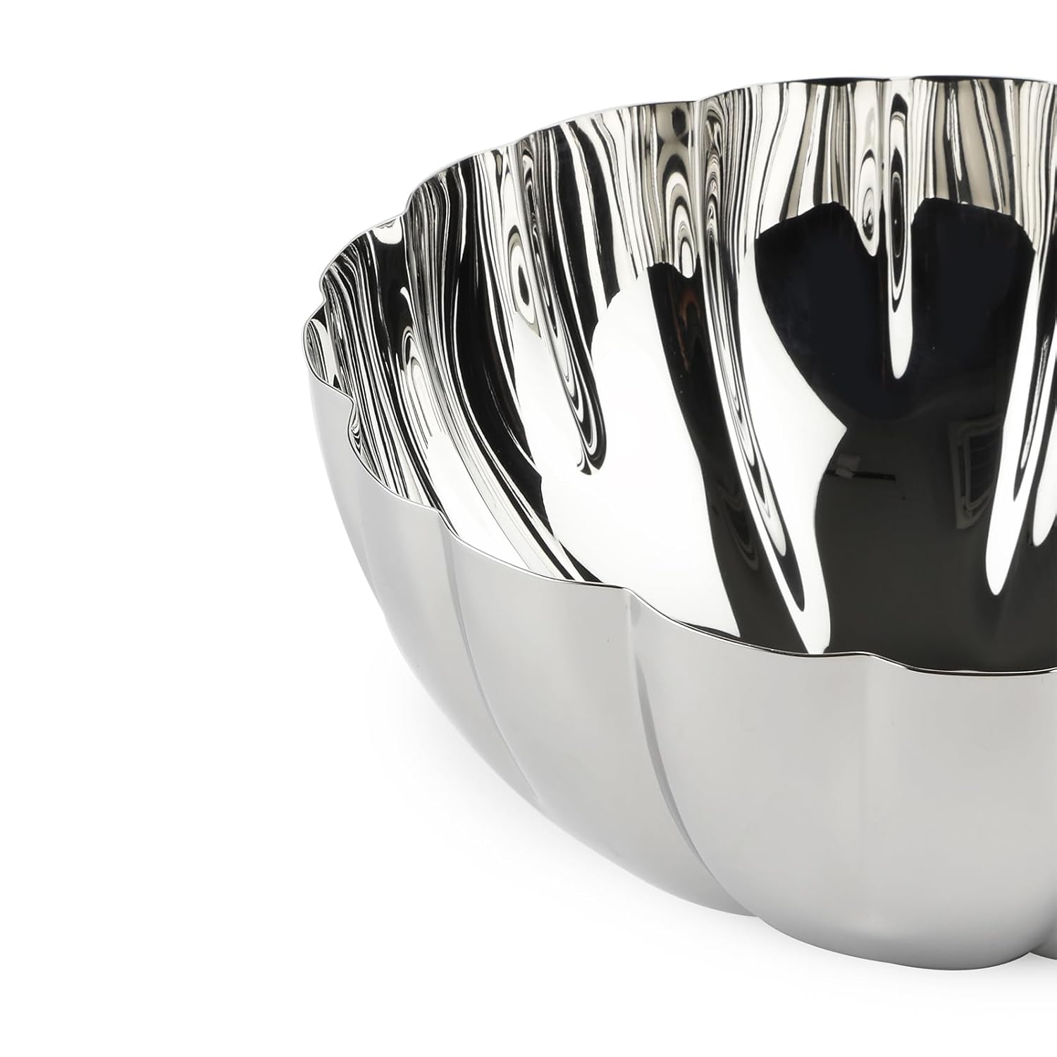 Mushroom Collection Large Serving Bowl Set Of 2 | Corporate Gifting For Diwali - Premium Serve Ware, Dinnerware & Tableware - Silver Stainless Steel Mushroom Collection Large Serving Bowl Set Of 2 | Corporate Gifting For Diwali - Premium Serve Ware, Dinnerware & Tableware - Silver Stainless Steel