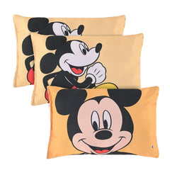 Kids Pillow, For Boys & Girls, Disney Mickey - Yellow - 12 X 18 Inch | Soft Microfiber Cushion & Pillow Filler For Sleeping Toddlers | Gentle Neck & Head Support For Comfort - Pack Of 3