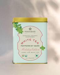 Makaibari Holiday Edition - Peppermint Bark White Tea 25gm, 0.9 Ounce + Apple Cinnamon Black Tea 50gm, 1.7 Ounce | USDA Certified Premium Loose Leaves Tea - Antioxidants, Immunity Booster