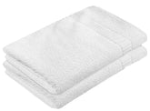 Kuber Industries Heart Home Medium Size Cotton Face Towel 200 Gsm - Pack Of 2 (White)