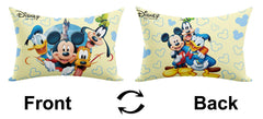 Disney Printed Comfort Microfiber Filled Pillow For Bed Room, Cream - 16x24 Inches | Microfiber Pillow, For Head, Back & Lumbar Support, Soft Pillow - Pack Of 1