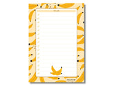 A5 Notes/To Do List Notepad, Beautiful Daily Checklist Pad, 50 Tear-Off Sheets (Banana) Pack Of 1