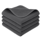 Docat Microfiber Cleaning Cloth 600 Gsm | Cleaning Towels For Kitchen Thick Lint & Streak-Free Multipurpose Cloths (Set Of 4) - Grey
