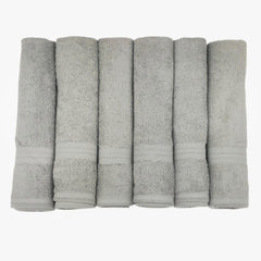 Bombay Dyeing Tulip 100% Soft Cotton Hand Towels 1200 Gsm (Light Gery) - Set Of 6