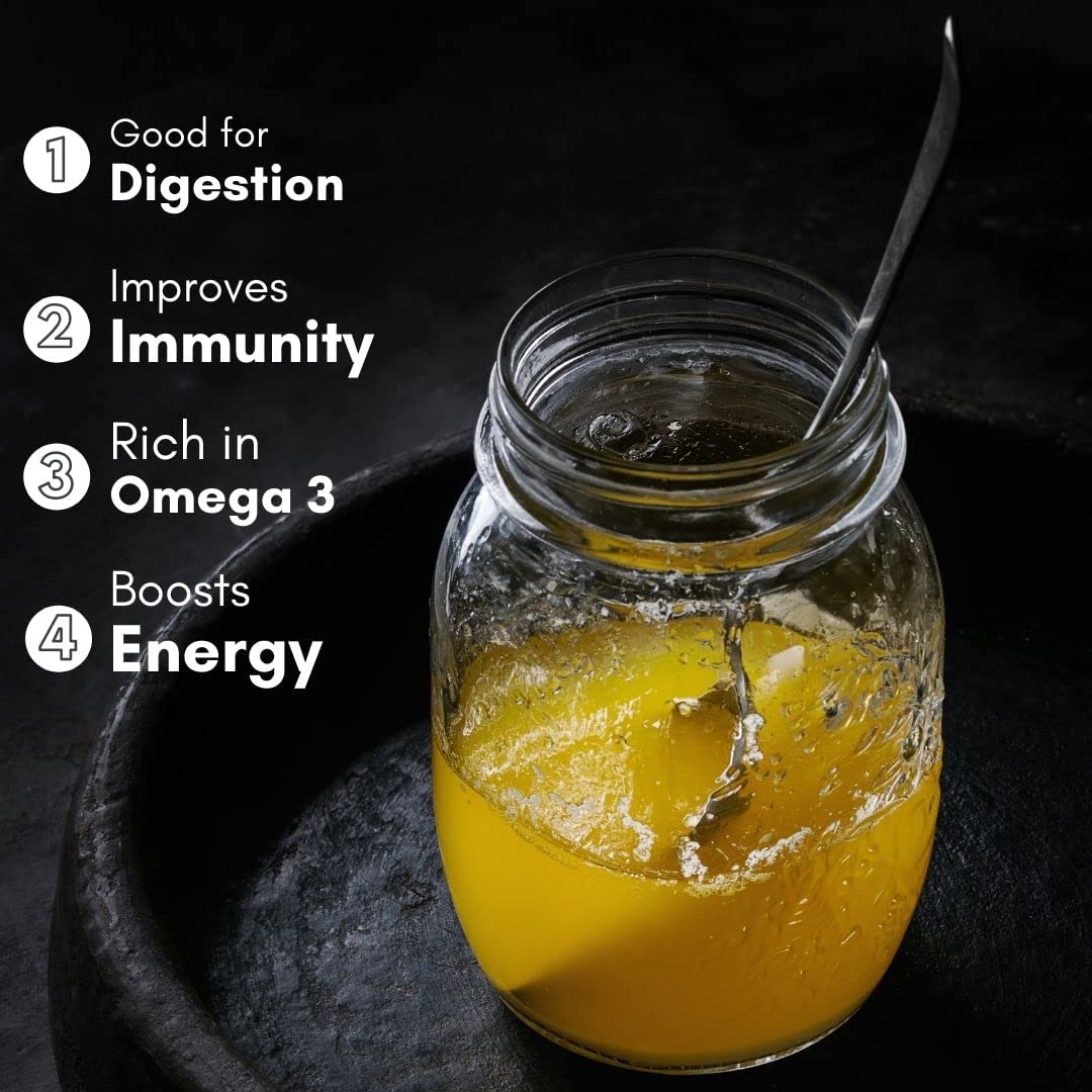 Organic A2 Desi Cow Ghee By Healthy Roots | Natural Hand Made By Traditional Vedic Bilona Method Pure Desi Cow Ghee | 2 Litre (1 Litr * 2) 67.6 Ounce | Jar Pack Organic A2 Desi Cow Ghee By Healthy Roots | Natural Hand Made By Traditional Vedic Bilona Method Pure Desi Cow Ghee | 2 Litre (1 Litr * 2) 67.6 Ounce | Jar Pack