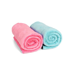 U & U Unique Utilities Microfiber Bath Towels Large Size 400 Gsm | Bath Towel For Men & Women (Pink & Seagreen) - Set Of 2